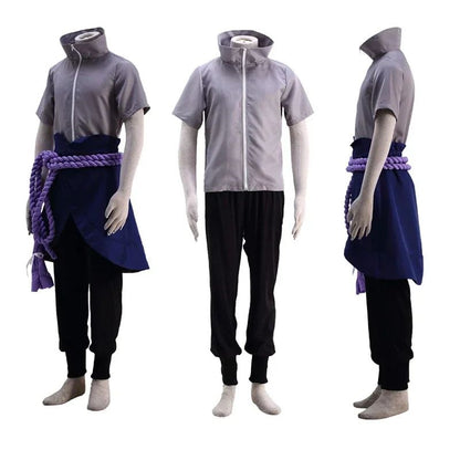 New Anime Uchiha Sasuke Cosplay Outfit Halloween  Party Role Play Uniform Comic Clothes Outfit