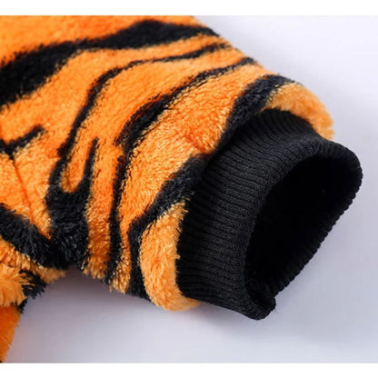 Traje de Cosplay em Fleece de Coral para Roupas de Cachorro Pequeno, Gato, Filhote, Chihuahua, Yorkshire, Casaco com Capuz, Tigre, Dinossauro