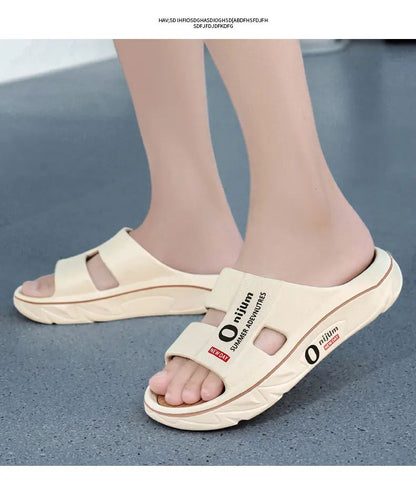 New Summer Men Massage Slippers Sides Indoor Outdoor Sandals Soft Sole Slides Male Flip-flops Men's Sandals Beach Casual Shoes