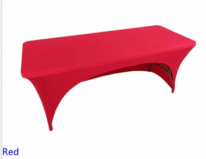 Wedding Spandex Table Cloth Cover Rectangular One Side Open Hotel Banquet Birthday Party Show Decoration Nice Look Design