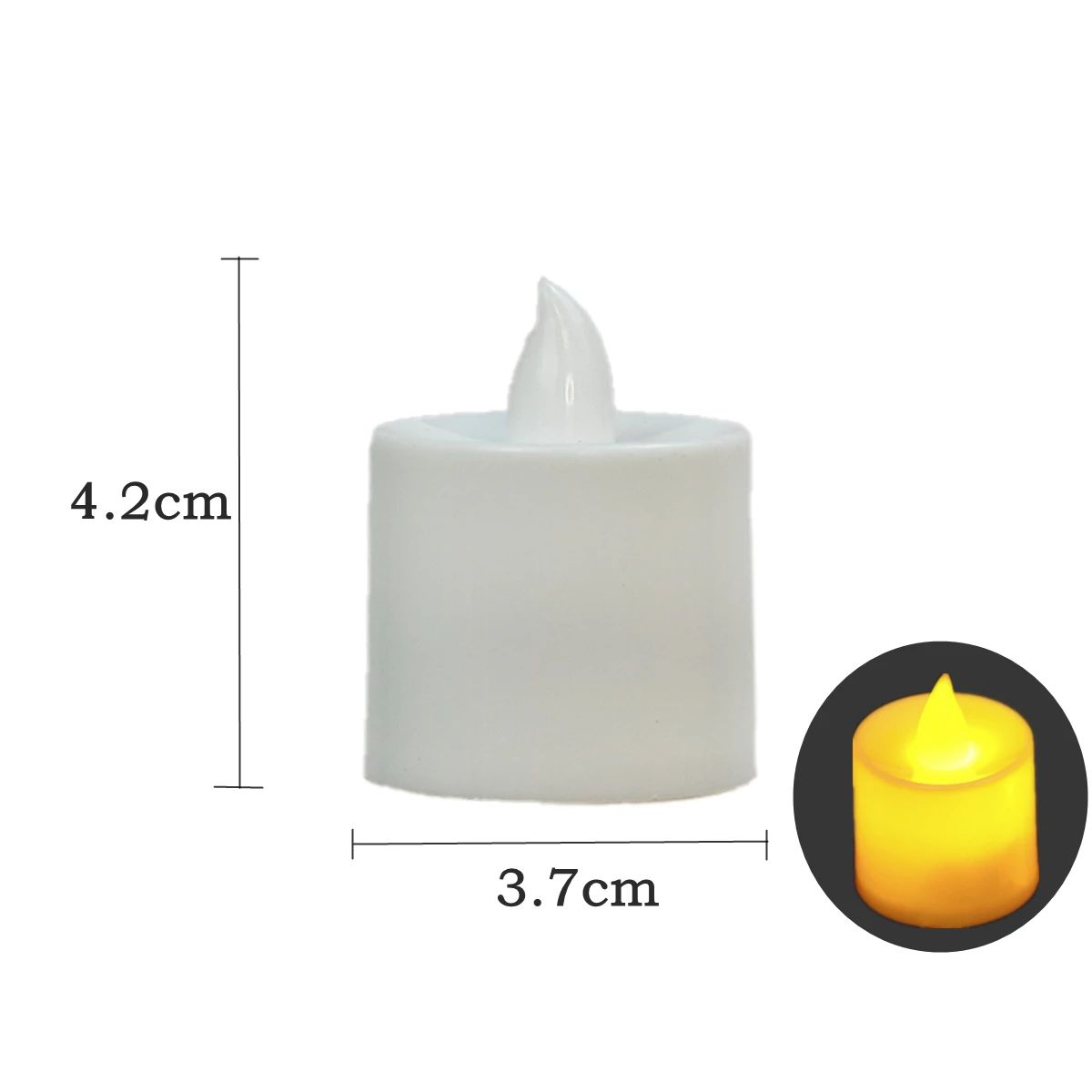 24/12PCS With Battery Flickering LED Candle Tealights Flameless Wedding Home Christmas Decor Candle Battery-powered Night Light