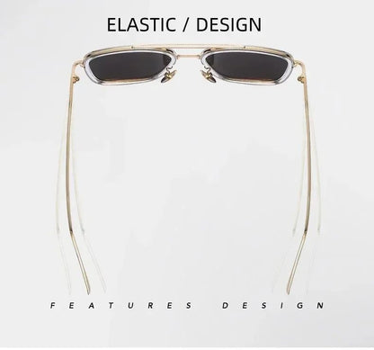 Tony Stark Sunglasses Iron Man Sun Glasses Vintage Square Metal Frames Men Sun Glasses Women's Driving Eyewear UV400 Glasses