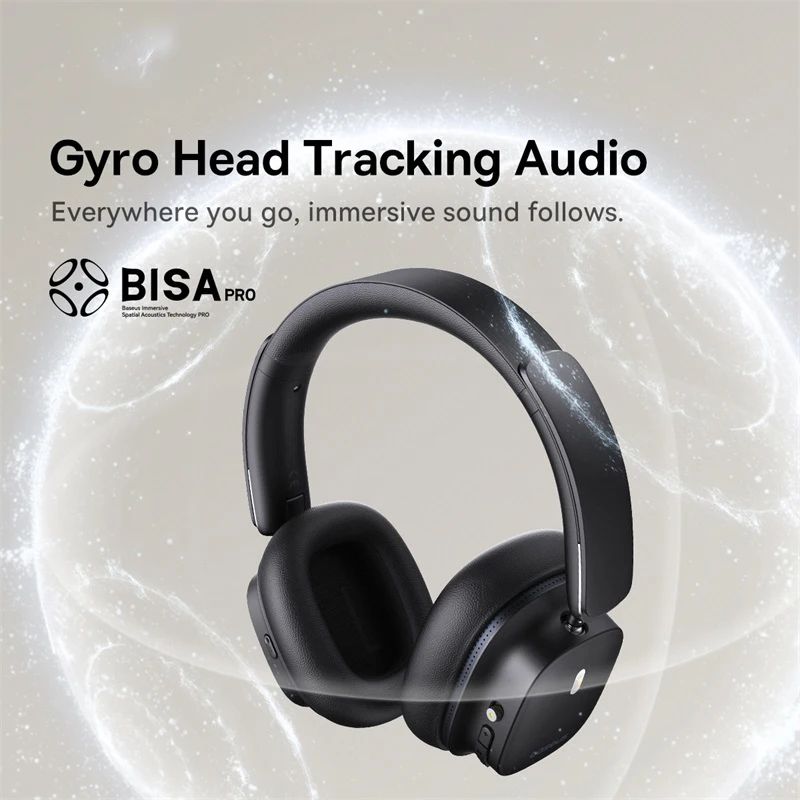 Baseus ANC Wireless Headphone Hi-Res LDAC Headset Bluetooth 5.4 BISA Pro Spatial Audio 50mm Driver Overhead Earphone Bowie 30Max