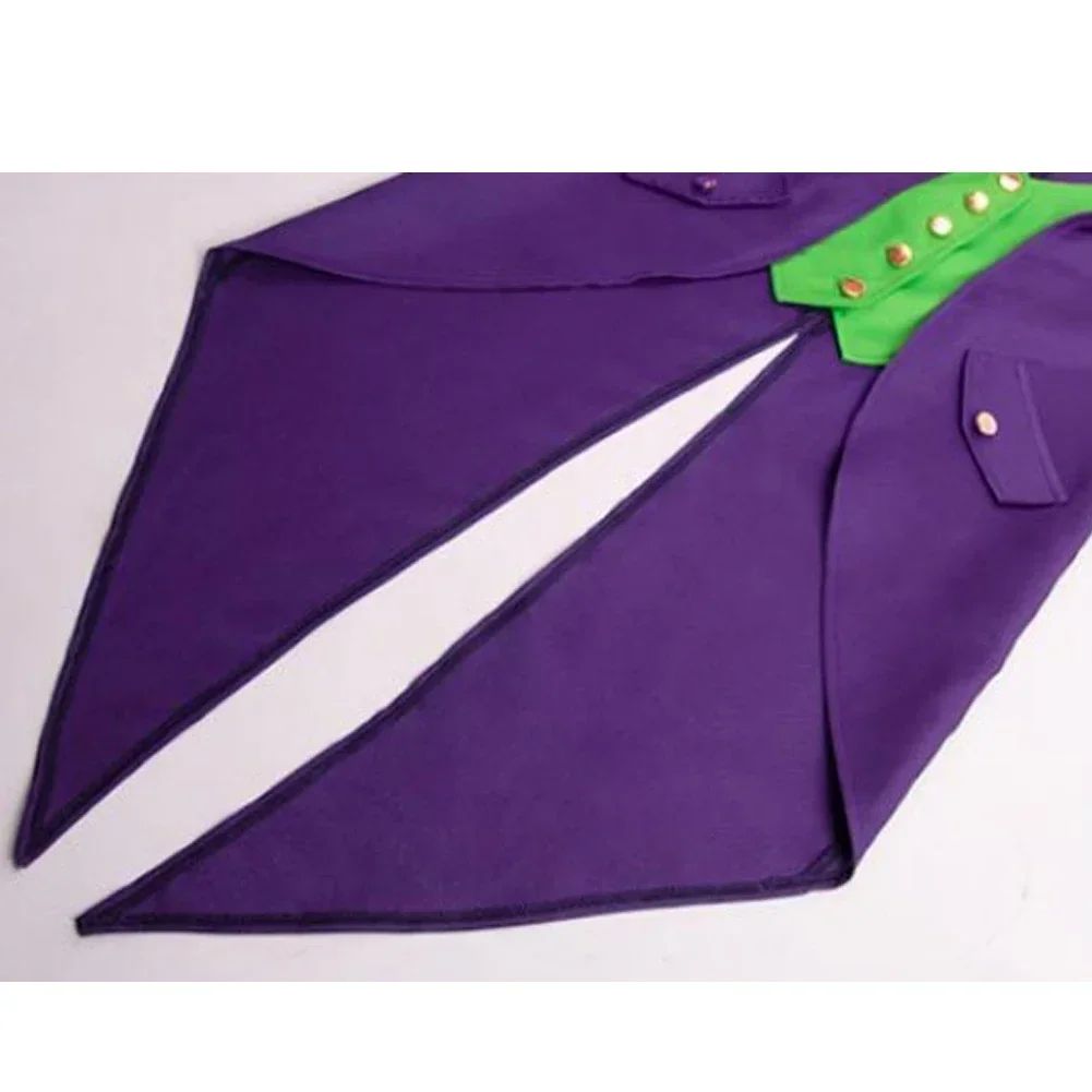 Movie Super Villain Costume Disguise Joker Cosplay Fantasy Tuxedo Jacket Vest Suit Adult Children Men Cosplay Roleplay Fantasia