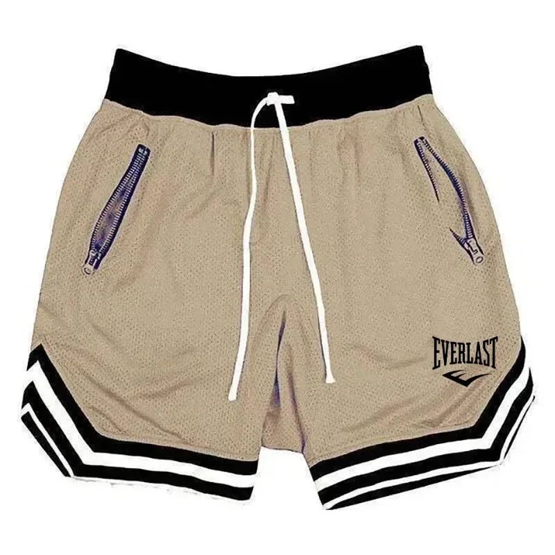 Breathable Quick Dry Black Basketball Shorts for Men Everlast Lightweight Outdoor Training Apparel