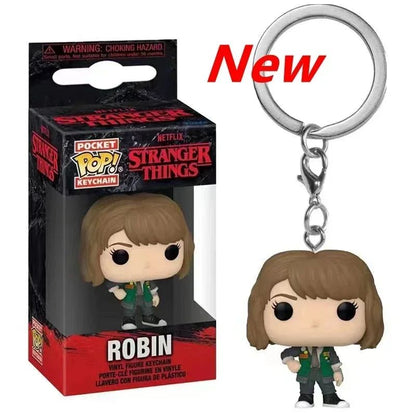 Chaveiro Funko de bolso ELEVEN demogorgon DUSTIN Barb steve Chaveiro Bonecos Colecionáveis ​​de Figuras de Ação Brinquedos para crianças Presentes