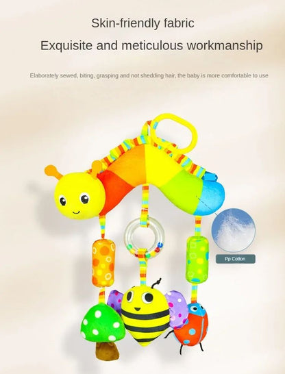 Brinquedos para Bebês de 0, 3, 6, 12 Meses, Brinquedo de Pelúcia com Atividades de Arco-Íris para Pendurar no Carrinho de Bebê, Cadeirinha de Carro, Berço, Viagem, Brinquedos Sensoriais para Bebês