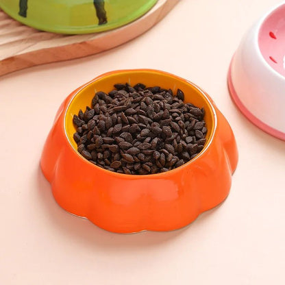 4 tigelas fofas de cerâmica para pets, tigelas em formato de melancia e morango para gatos, tigelas coloridas para cães pequenos, fornecedores de água, tigela para gatos