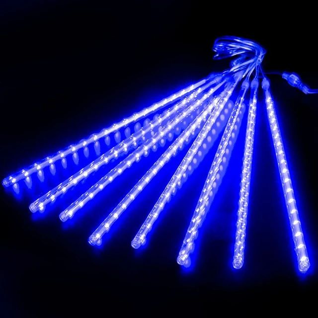 30/50CM LED Meteor Shower Rain Lights Waterproof Falling Raindrop Fairy String Light for Christmas Holiday Party Patio Decor