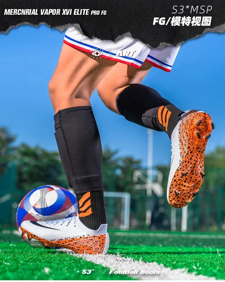 New Men Women Professional Football Boots Cleats Grass Training Match Sport Soccer Shoes FG/TF Ultra-light Non-slip Unisex