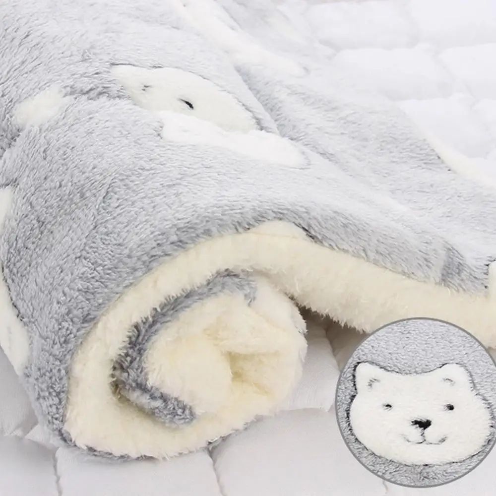 Tapete de dormir para animais de estimação, cama quente para cães, cobertor macio de lã para animais de estimação, cama para gatos, tapete de dormir para filhotes, almofada de colchão adorável para cães pequenos e grandes