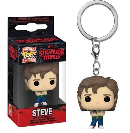 Funko Pop Chaveiro de Bolso Stranger Things Eleven Robin Barb Steve Dustin Chaveiro Brinquedo Modelo Presente para Adultos e Crianças