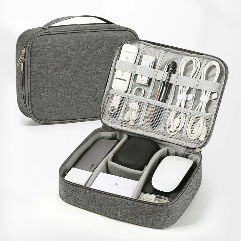 Portable USB Data Line Charger Storage Bag Travel Cable Organizer Waterproof Cable Storage Bag Digital Electronic Organizer