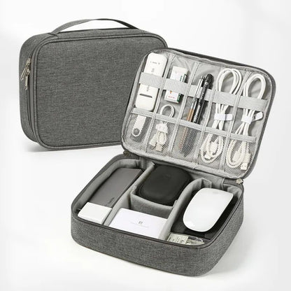 Portable USB Data Line Charger Storage Bag Travel Cable Organizer Waterproof Cable Storage Bag Digital Electronic Organizer