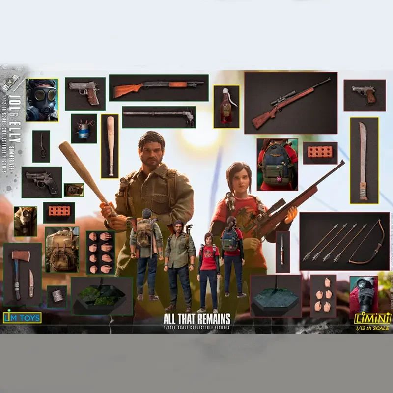 Novo Relançamento Limtoys The Last Survivor Of The Apocalypse 1/12 Joel Ellie 6 Polegadas Action Figure Colecionável Modelo Kit Garagem