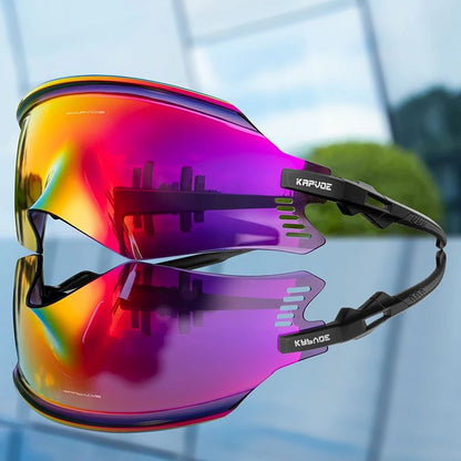 Kapvoe Cycling Sunglasses UV400 Protect Men Bike Sunglasses MTB Eyewear Outdoor Sport Goggles Bike Glasses Oculos De Ciclismo