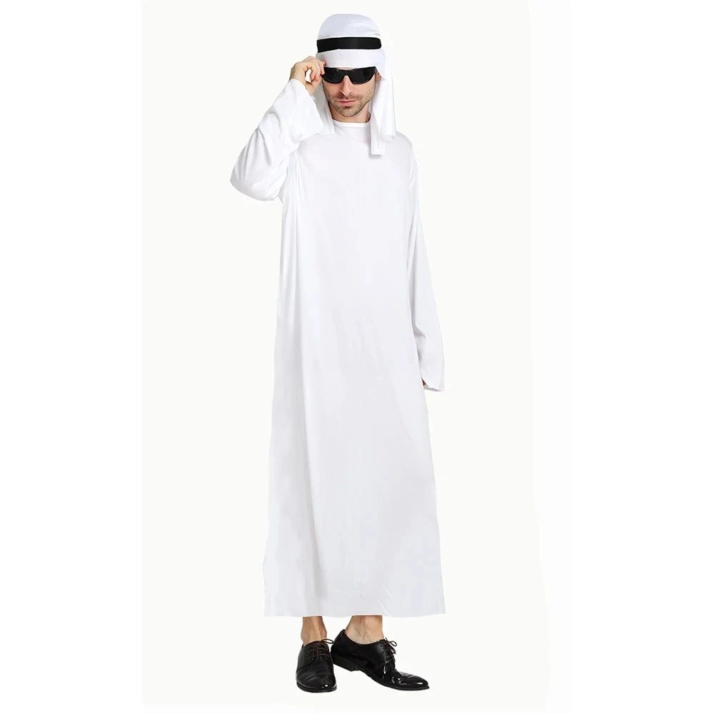Men Arabia Arab Sheikh Costume Shepherd Arabian Prince Cosplay for Adult Fantasia Purim Halloween Costumes