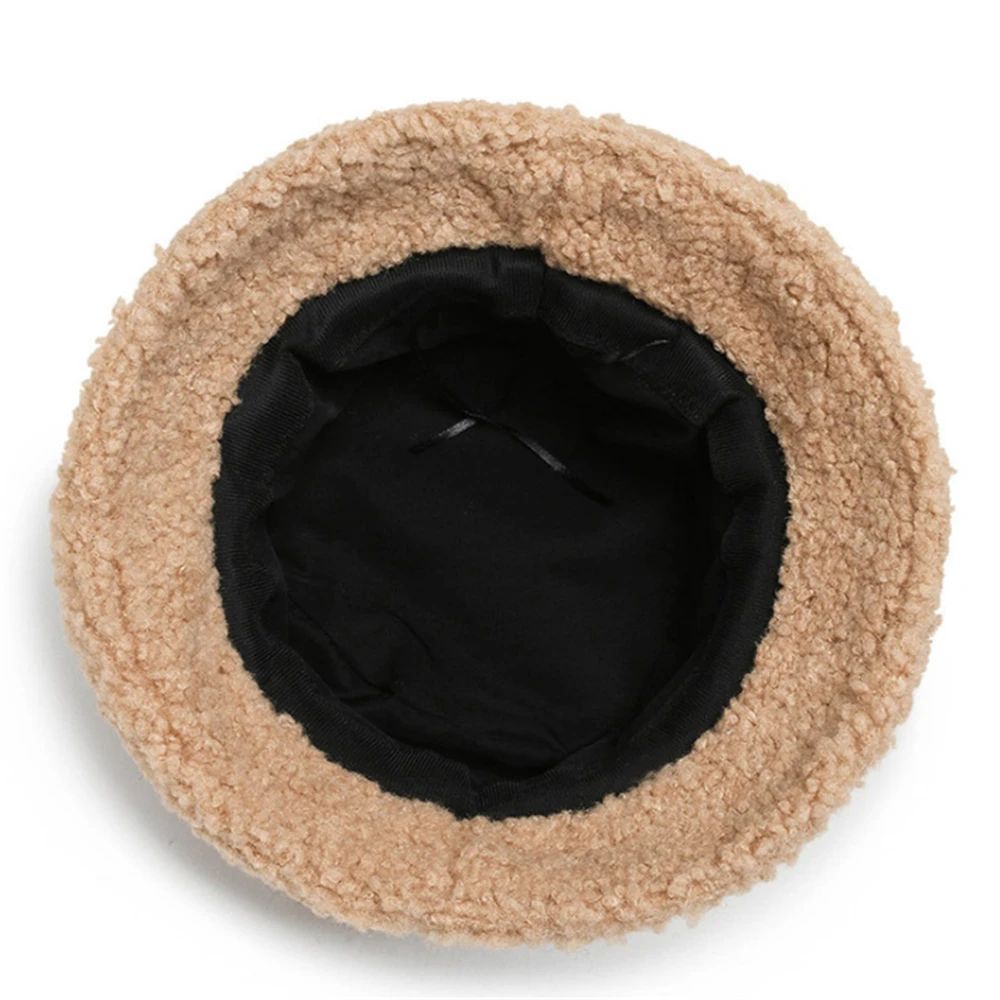 Chapéu Bucket de Lã Quente de Inverno Unissex Resistente ao Frio Boné de Pescador da Moda com Proteção Solar