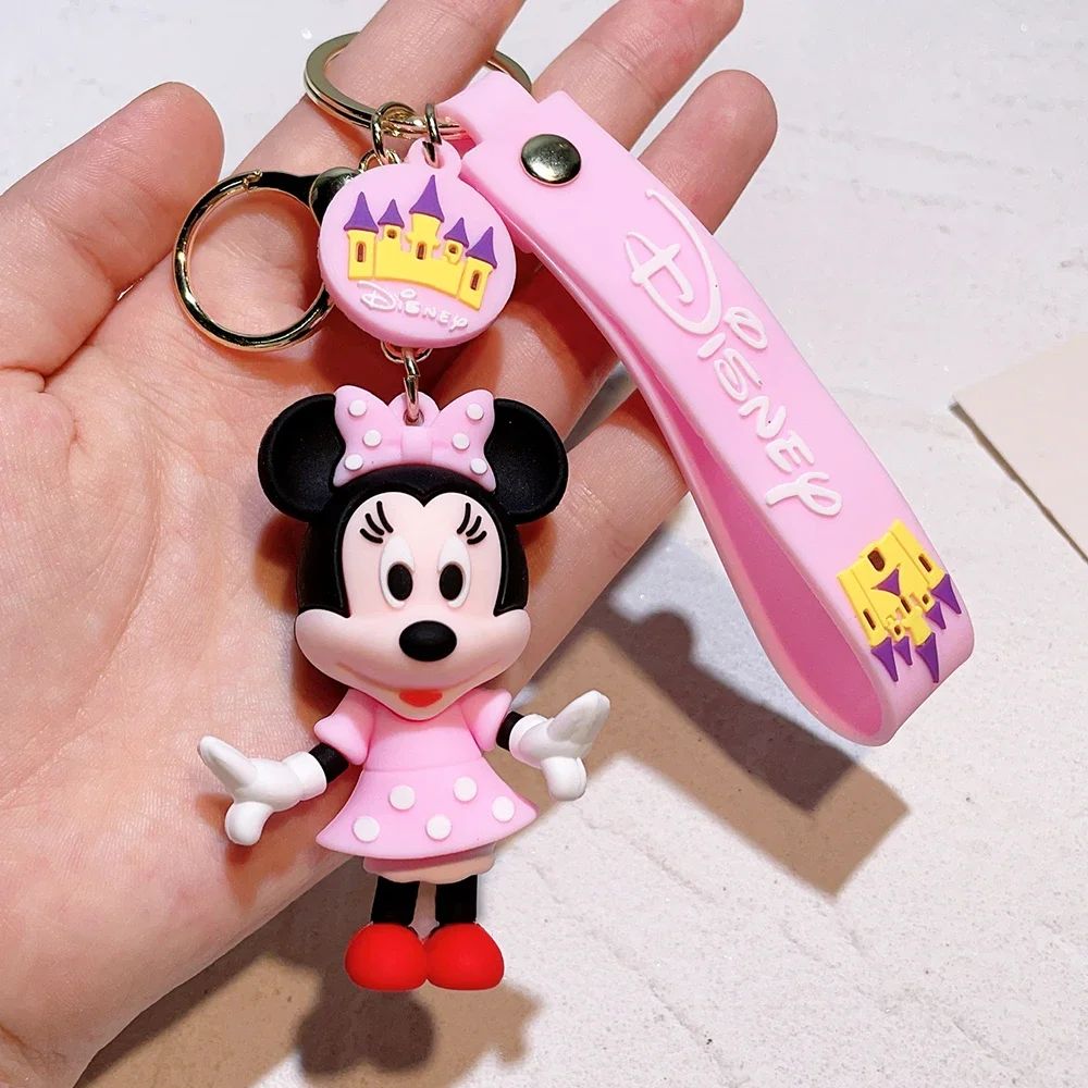Disney Anime Mickey Chaveiro Desenho Animado Stitch Fofo Minnie Chaveiro Estudante Bolsa Pendurada Chaveiro Carro Tudo-a-ver Presentes de Natal