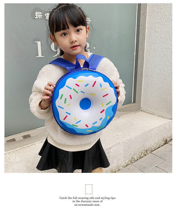Cartoon Kids Backpack Cute Donut Eggshell Bag Fun Kindergarten Kids Backpack Boys Girls Backpack