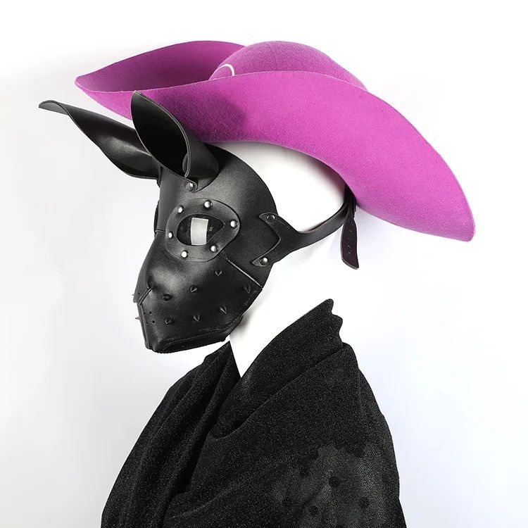 Bunny Mask Halloween Masque Three-dimensional Steampunk Bunny Carnival Leather Mask PU Rabbit Cosplay Masks 3D Rabbit Masque
