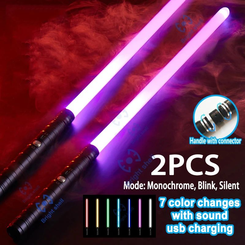 Metal Lightsaber Sword Toys RGB Light Saber 15Color Change Kids Soundfonts Force FX FOC Blaster Toys Jedi Sword Gift