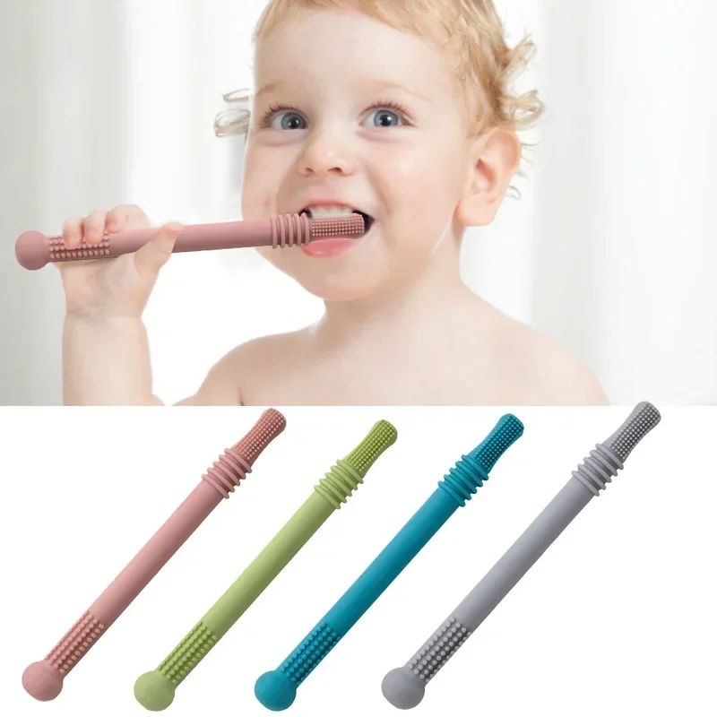 Brinquedo de Mastigar Seguro para Bebês, Mordedor de Silicone para Dentes Molares, Mordedores para Bebês, Alça de Silicone Molar para Bebês, Brinquedo de Segurança para Bebês