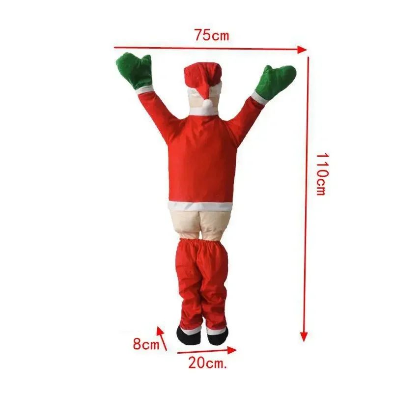 Santa Claus Climbing Wall Climb the wall/climb the window/climb the car/climb the door roof balcony garden Christmas outfit