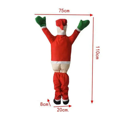Santa Claus Climbing Wall Climb the wall/climb the window/climb the car/climb the door roof balcony garden Christmas outfit