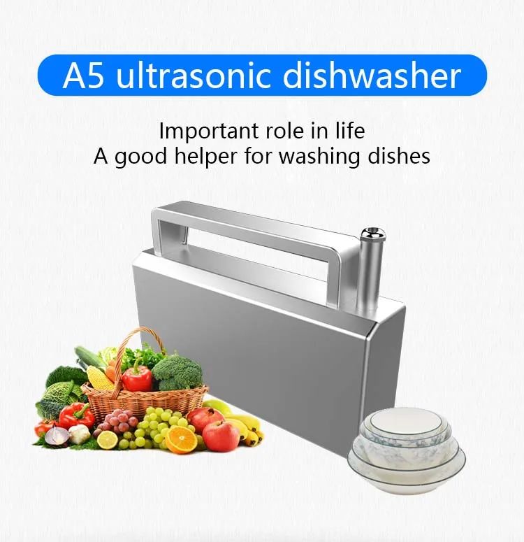 New ultrasonic dishwasher portable household small installation-free dishwasher automatic cleaning machine 110V/220V