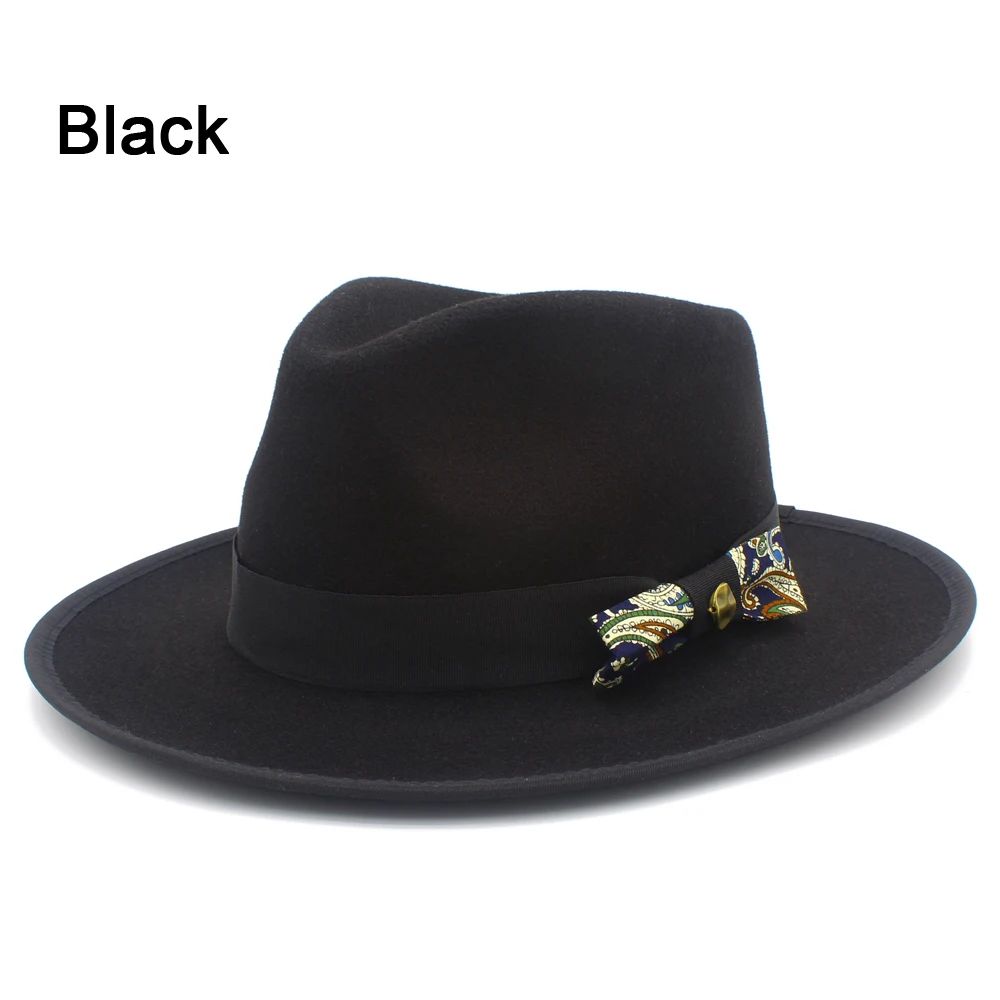 Men Women Fedora Hats Casual Vintage Autumn Winter Caps Bowknot Jazz Designed Outdoor Britain Derby Luxury Hat  Trilby Caps