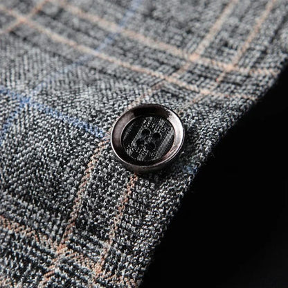 2024 New Spring Autumn Blazers Men Slim Fit British Plaid Formal Suits Male Jackets Party Wedding Business Casual Blazers Men