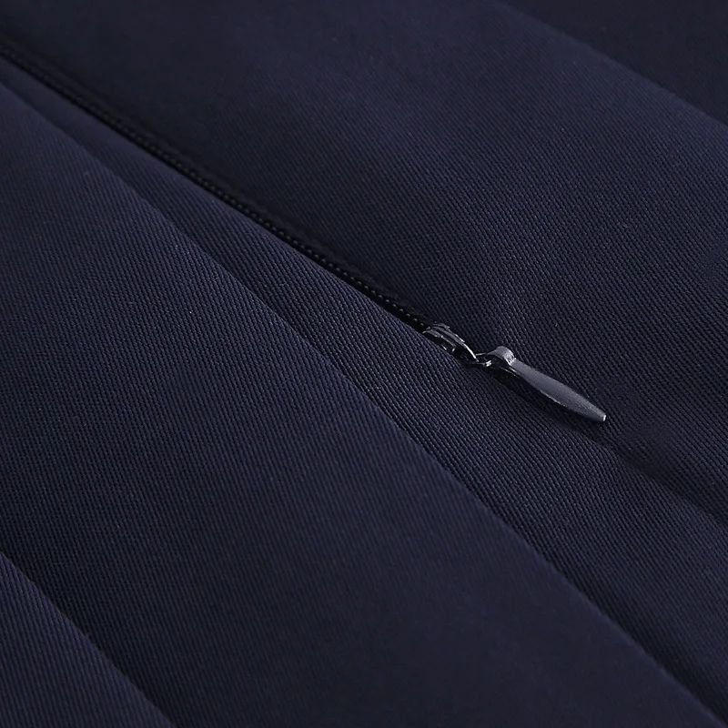 Spring Hot Sale Of The Season Women's Basic JK Uniform Skirt A- Line Elastic Waist Dark Blue Pleated Skirt College Style Half-le