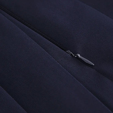 Spring Hot Sale Of The Season Women's Basic JK Uniform Skirt A- Line Elastic Waist Dark Blue Pleated Skirt College Style Half-le