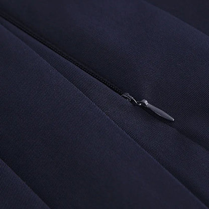 Spring Hot Sale Of The Season Women's Basic JK Uniform Skirt A- Line Elastic Waist Dark Blue Pleated Skirt College Style Half-le