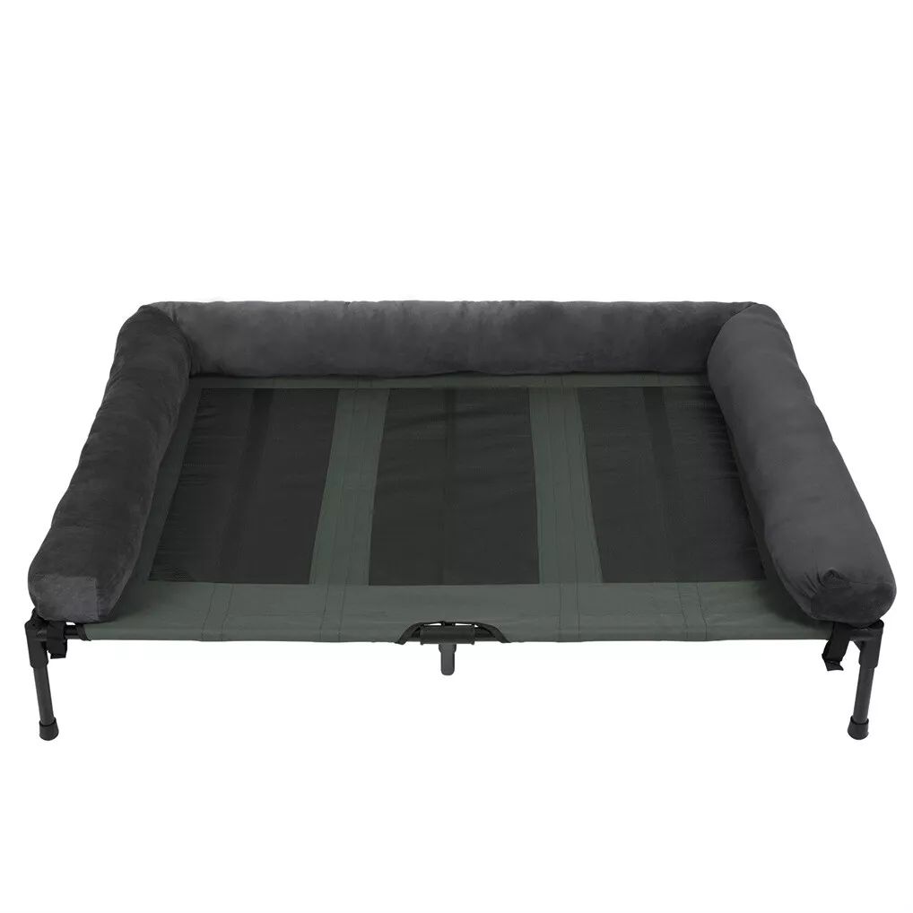 BINGOPAW Cama Elevada para Cães ao Ar Livre, Cama Reclinável Refrescante para Animais de Estimação com Estrutura Elevada e Tecido de Malha, Cama para Dormir em Acampamento com Almofada Removível