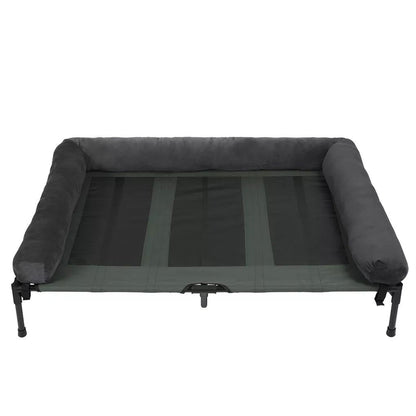 BINGOPAW Cama Elevada para Cães ao Ar Livre, Cama Reclinável Refrescante para Animais de Estimação com Estrutura Elevada e Tecido de Malha, Cama para Dormir em Acampamento com Almofada Removível