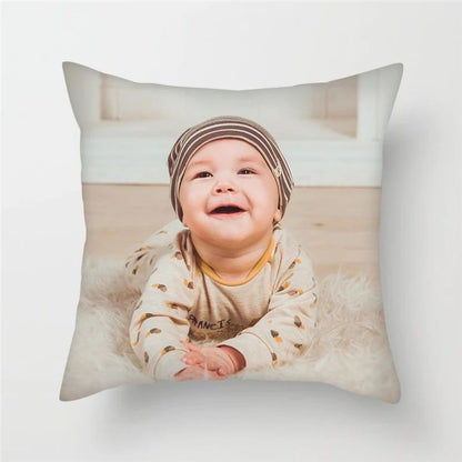 MIAOTU Custom Cushion Cover DIY Customized Throw Pillow Home Decorative Square Wedding Pets Baby Print Pillowcase Drop Shipping