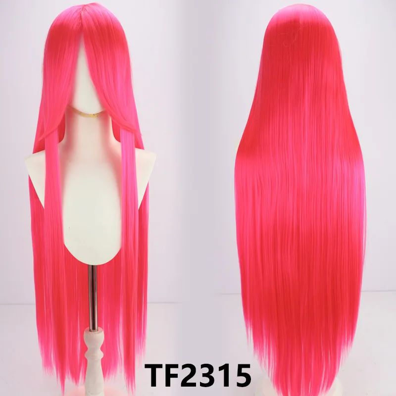 Perucas sintéticas de cabelo rosa com volume de ar, seda de cabelo macia de alta temperatura, cabelo a granel, peruca longa, cacheada, de ondas grandes, lisa, para Cosplay
