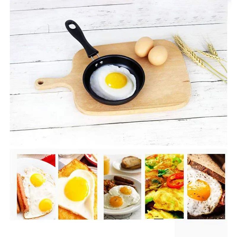Mini Frigideiras para Omelete Panela para Fritar Ovo Frigideira para Bife Panela Antiaderente Panela de Ferro Fundido para Fritar Omelete e Panqueca 12/16/18cm