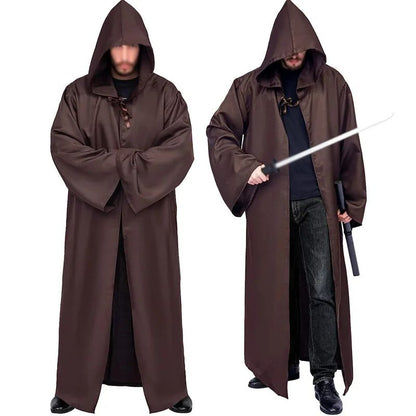 Halloween Aldult Jedi Knight Cosplay dark Cape Vader Cape avec chapeau guerre à capuche noir marron Cape mascarade fête Costume
