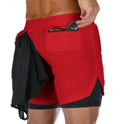 Anime Berserk 2 in 1 Gym Shorts for Men Active Athletic Compression Shorts 5 Inch Quick Dry Stretchy Training Fitness Workout