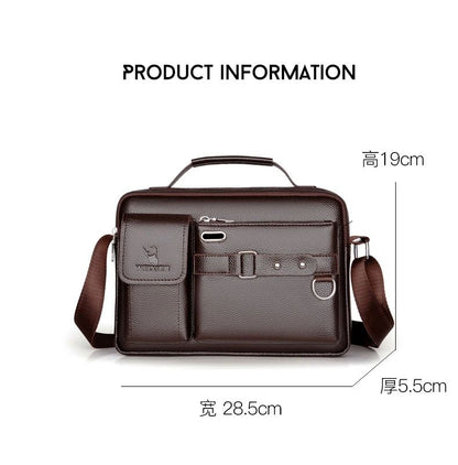 2024 New Men Shoulder Bag for 10.4" Ipad PU Leather Business Handbags Men Messenger Bags Fashion Man Crossbody Bag