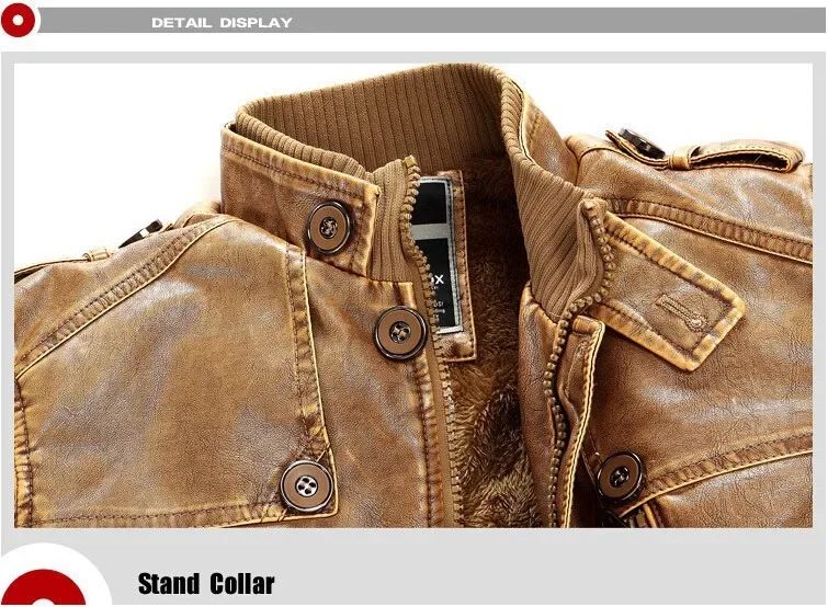 Men Slim Warm Washed Leather Motorcycle Jacket High Quality Leather Jacket Mens Standing Collar Coat Plus Size 4XL Long Parkas