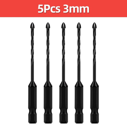 Cross Hex Tile Drill Bit For Glass Concrete Ceramic Tile Hole Opener Tunsten Carbide Hard Alloy Bits Set Tools 3 4 5 6 8 10 12mm