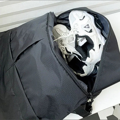 Mochila Feminina e Masculina Grande Capacidade Unissex Mochilas Nylon Impermeável Bolsa Esportiva Bolsas Escolares Tendência Portátil Lazer Viagem Bolsa de Mão