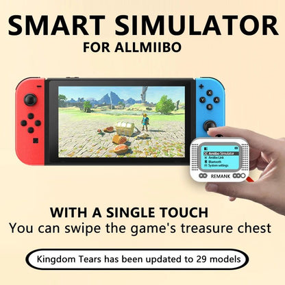 Para Allmiibo Chargeable Intelligent Simulator Emulator Bluetooth-Compatível Gravador Universal para Acessórios de Jogos Switch/Wiiu