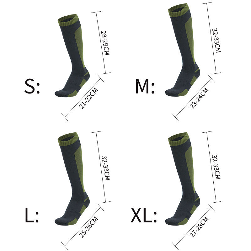 Knee high Waterproof Socks Hiking Wading Outdoor Camping Cycling Skiing Mountaineering Warm Long Knee high Waterproof Sock