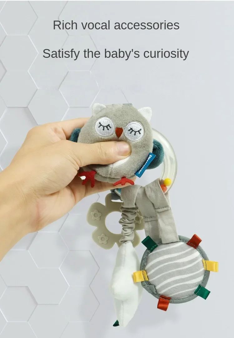 Brinquedos para Bebês de 0, 3, 6, 12 Meses, Brinquedo de Pelúcia com Atividades de Arco-Íris para Pendurar no Carrinho de Bebê, Cadeirinha de Carro, Berço, Viagem, Brinquedos Sensoriais para Bebês