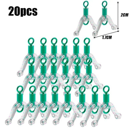 Fishing Hook Separator Anti Tangle Boom Green Silicone Bifurcator High Elastic Subline Splitter Lure Rigging Accessories Tool